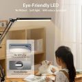 LED Table Lamp Metal Swing Arm Desk Lamp, Clamp Desk Lamp Dimmable With USB Charging Port,3 Color Modes Modern With 10 Brightnes. 