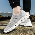 New Mesh Men's Sneaker Summer Breathable Mesh Shoes Non-Slip Wear-Resistant Casual Shoes Korean Style All-Match Deodorant Men's Shoes.