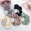 Fashionable Scranchies Stone Watch For Women / Silk Belt'S Modern Wrist Watch For Girls. 