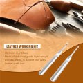 6Pcs 1/2/4/6 DIY Diamond Lacing Stitching Chisel Set Leather Edge Skiving DIY Craft Tool, Industrial Grade White Steels Leather Craft Kits - Rugged Durable (4mm). 