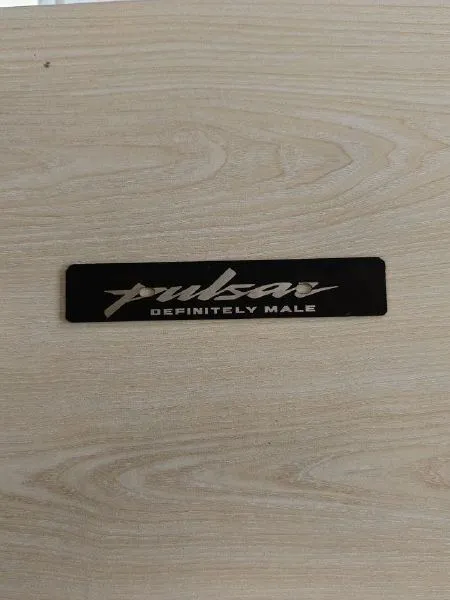 Bajaj Pulsar Bike Brand LOGO Front Name plate for Bajaj Pulsar Motorcycle With Laser Marking Brand Name