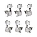 6pcs Sealed Guitar String Pegs Locking Tuners - black.