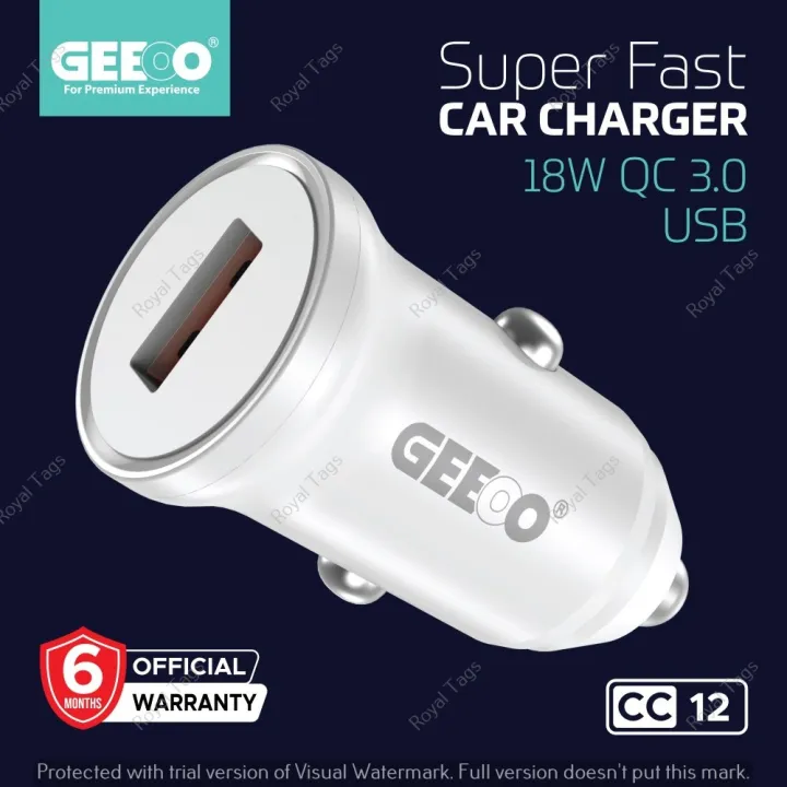 GEEOO%20CC12%20USB-A%20Super%20Fast%20Car%20Charger%2018%20watt%20-%20Image%203