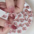 10/20/30Pcs Pink Ribbon Resin Bow Nail Charms Mixed Style bow Rhinestone Jewelry Parts 8-12mm Manicure Decor DIY Accessory-Y2K.
