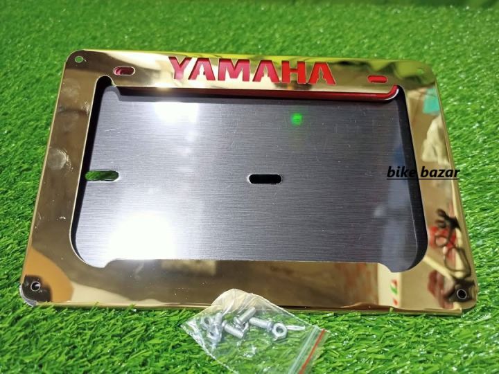Yamaha Bike License Plate Number Plate Metal catching cover Digital number Plate Cover