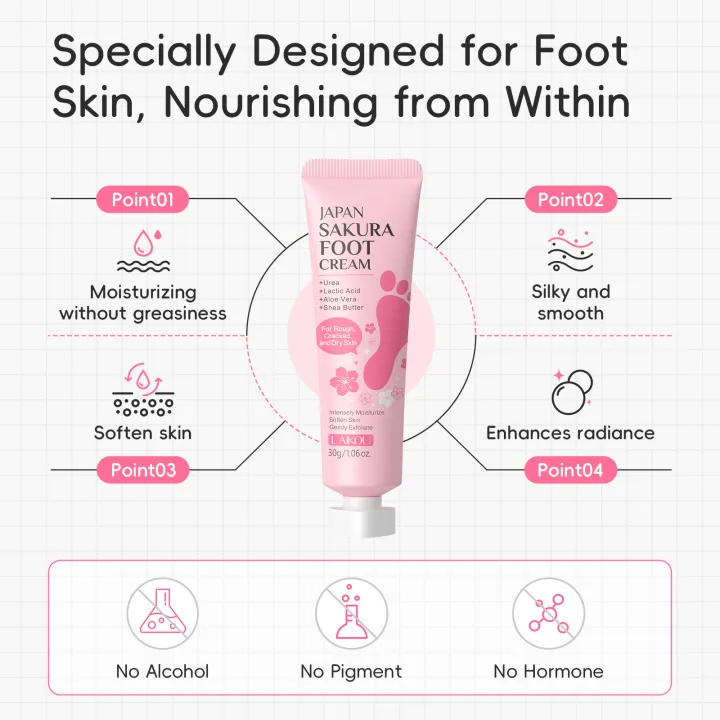 LAIKOU%20Japan%20Sakura%20Foot%20Cream%20Deep%20Moisturizing%20Nourishing%20Soften%20Skin%2030g%20-%20Image%202
