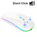 Bluetooth Mouse Plus Wireless Mouse M2 Dual Mode Rechargeable RGB Mouse DPI Button.