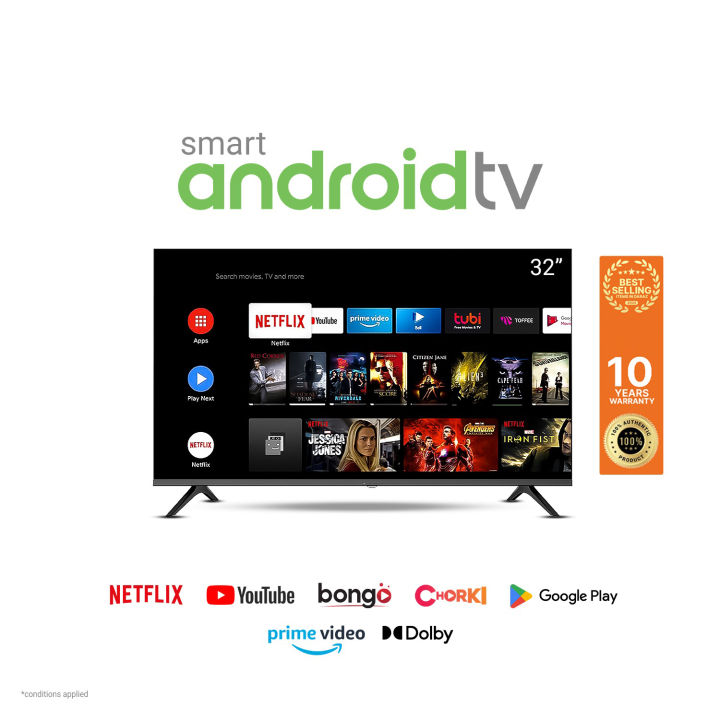 LG PLUS 32 4K Support FHD Smart TV Frameless Android Smart LED TV - 32SFNV