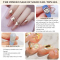 BORN PRETTY Solid Nail Tips Gel 5g Transparent Clear Function Gel Nail Extension Gel Soak Off Nail Art Gel Need UV Lamp Cure.
