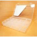 FIDA Jewelry Organizer with Dividers Clear Plastic Pearl Storage Box, Container.