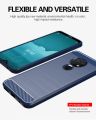 Nokia 7.2 Carbon Fiber Camera Protection Black Color Soft Mobile Back Cover  For Nokia 7.2. 