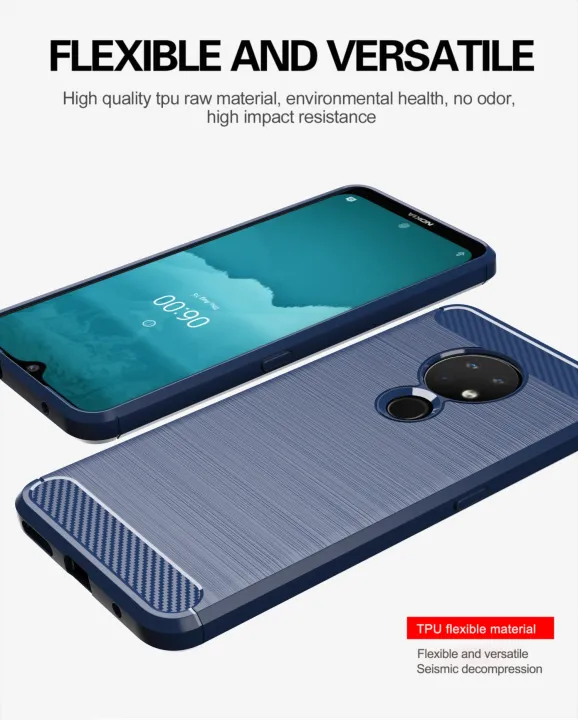 Nokia%207.2%20Carbon%20Fiber%20Camera%20Protection%20Black%20Color%20Soft%20Mobile%20Back%20Cover%20%20For%20Nokia%207.2%20-%20Image%205