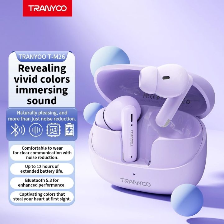 Tranyoo%20M26%20Wireless%20Earbuds%2048dB%20Dual%20Mic%20AI%20Noise%20Reduction%20BT%205.3%20High%20Quality%20Spatial%20Stereo%20Sound%20Touch%20Control%2012H%20Buds%20Backup%20Up%20to%2050%20Hours%20Total%20Playback%20Wireless%20Bluetooth%20Earphones%20-%20Image%204
