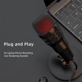 V3Pro USB Condenser Microphone - Plug and Play Gaming Mic with Dynamic RGB Lighting. 