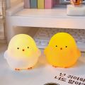 Soft Light Cute Led Night Light Creative Silicone Bedside Lamp Duck Chicken Cartoon Animal Lamps Children.