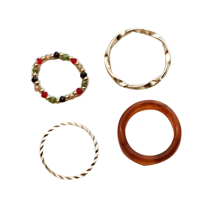 Retro%20Hong%20Kong%20style%20simple%20four-piece%20ring%20women's%20fashion%20design%20sense%20index%20finger%20ring%20personality%20contrast%20beaded%20ring%20959%20-%20Image%205