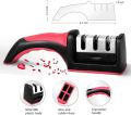 Plastic and Stainless Steel Knife Sharpener Effortlessly Enhances Blade's Sharpness, Ensuring Optimal Cutting Performance and Durability.