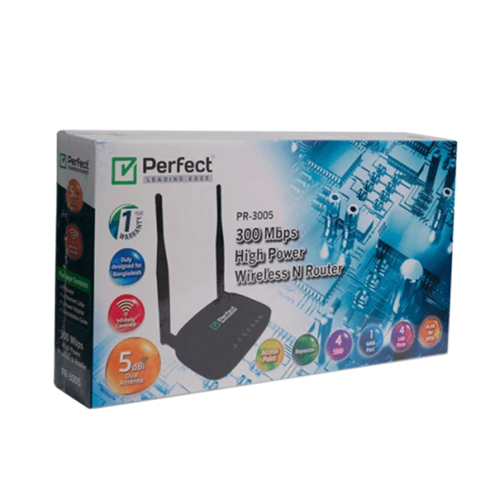 PERFECT 300 Mbps Wireless N Router Dual 5dbi Antenna | Daraz.com.bd