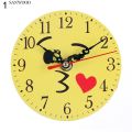 〓Creative Funny Emoji Round Wall Clock Living Room Bedroom Home Decor.