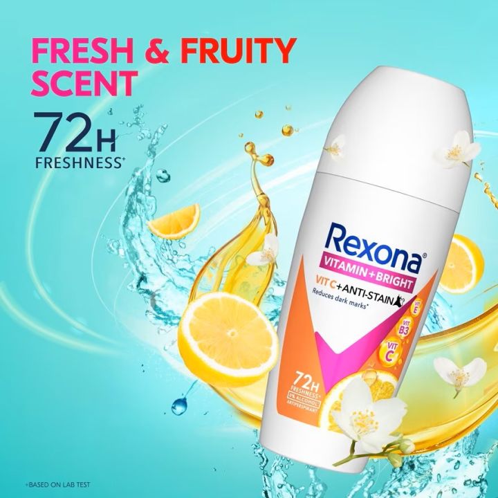 Rexona%20VITAMIN%20+%20BRIGHT%20Roll%20On%20Deodorant%20Vit%20C%20+%20Anti-Stain%2045ml%20(Reduces%20dark%20marks)%20-%20Image%203