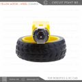 2 Pair - DC Dual Shaft Yellow Gear Motor & 65mm Robotic Car Wheel – RC Car Kit ( 2 Yellow Motor + 2 Wheel).