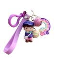 Kawaii Creative Couple Lovers Keychain A Pair Of Cute Men And Women Car Key Ring Female Backpack BAG Pendant Bell Lanyard. 