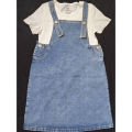 Girl Fashionable Denim Jumpsuit / Romper with front zipper. 