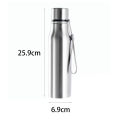 Helloworld 1 PCS 650ml/1000ml Stainless Steel Large Capacity Portable Outdoor Sports water  Bottle with Handle Sports Bottle Water Cup - water bottle. 