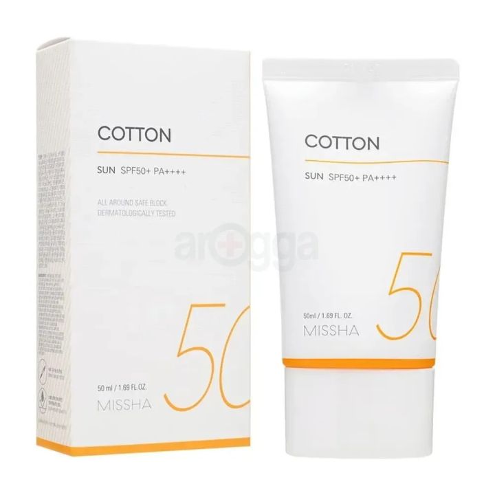 50 ml MISSHA COTTON Sun SPF50+ PA++++ Sunscreen International Korean product used for male female
