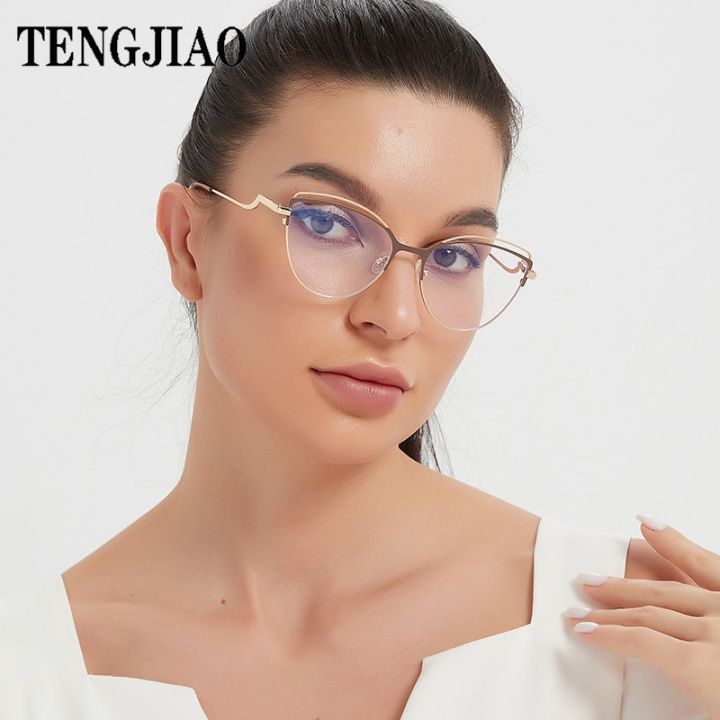 TENGJIAO%20Cat%20Eye%20Eyeglasses%20Women%20Computer%20Optical%20Spectacle%20Frame%20Anti-Blue%20Light%20Rays%20Transparent%20Glasses%20Female%20Clear%20Lens%20-%20Image%203