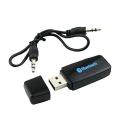 3-5mm-USB Wireless Bluetooth Music Audio Stereo Receiver-Black. 
