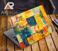 Creative Oil Painting With Yellow Premium Laptop Sticker AR-5081. 