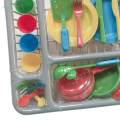 28x Kids Toy Plates and Dishes for Kitchen Playset Realistic Cooking Toys Utensils. 