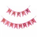 Happy Birthday Paper Card Banner, Letters Banner for Party Supplies, Birthday Decorations - White. 