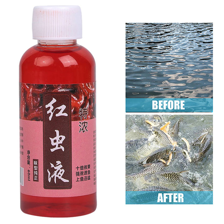 Fish Bait Additive 60ml Red Worm Liquid High Concentration Fish Bait Attractant