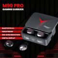 M90 Pro TWS Digital Display Earbuds with HD Voice Noise Cancelling Bluetooth Feature By Gadget Mix. 