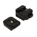 Quick Release Camera Mount Adapter Secure Connection 1/4 Inch Thread Hole Anti Slip Rubber Pad Quick Release Plate for Tripod.