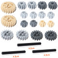MOC Bricks Technical Accessories Bulk Multiple Sizes Gear Cross Axles Set Compatible All Brands Building Blocks Educational Toys KankongAgu. 
