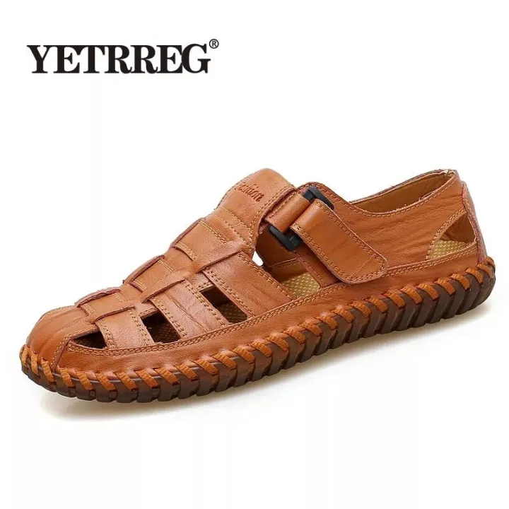 VAN%20New%20Summer%20Men%20Sandals%202019%20Leisure%20Beach%20Men%20Shoes%20High%20Quality%20%20Leather%20Sandals%20The%20Men's%20Sandals%20Big%20size%2039-47%20-%20Image%203