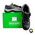 Solex Super Safety Shoe Best quality for Bikers, Construction & Industrial Work, Steel inside Sole & Steel Alloy cap in Toe for Heavy Safety & Slip Resistant Sole. 