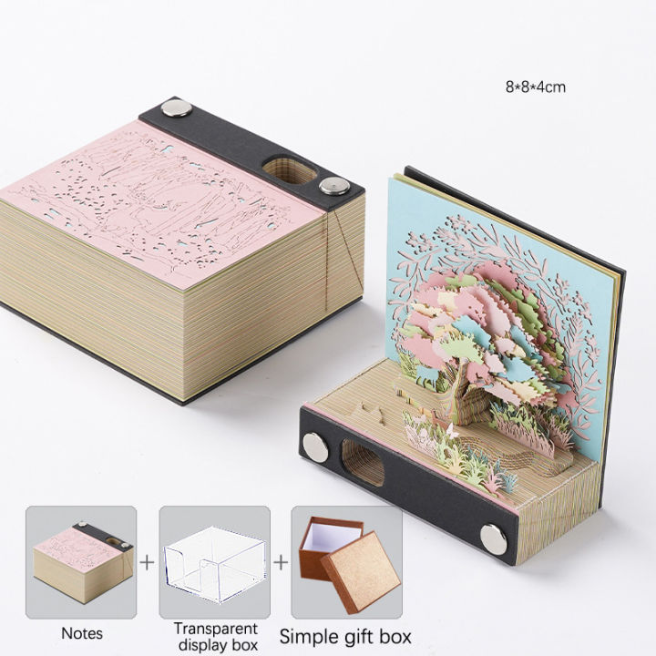 Desk%20Calendar,2024%20Calendar%20Memo%20Pad,Creative%20Desk%20Calendar%20DIY%20Notes%20Notepad,3D%20Art%20Calendar%20Paper%20Carving%20Gift%20House%20Sculpture%20-%20Image%204