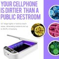 UV-C Ultraviolet Light Sterilizer Disinfection Box, Multifunctional Sterilization Box, Portable UV Sterilizer Aromatherapy Function Disinfector, Cell Phone Cleaners Box for iOS Android Smartphones. 