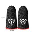 Gaming Finger Sleeves for Mobile Game Controllers, 0.3mm Conductive Silver Fiber Anti-Sweat Breathable Game Gloves for T21A.