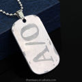 Engraved Dog Label Gangsta Necklace Nicolas Brown Twilight AO Logo Mercenary Dog Tags Private Stainless Steel Necklace Men. 