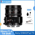 7artisans 50mm F1.4 APS-C Tilt Shift Lens Lilliputian Effect for Sony E A7C A7MII A7SIII Fuji X Fujifilm XT20 XS10 XA5 M4/3 MFT. 