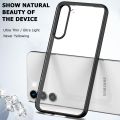 For Samsung Galaxy S24 / S24 Plus / S24+  Magic Mask Q Series Clear Case Compatible Case Shockproof Hard PC +Soft Silicone [Not Yellowing] Transparent Protective Slim Hard Back Cover with Silicone Frame- Black. 