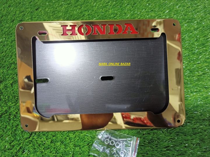 HONDA Digital  BRTA Number Plate Frame Golden Colour two Part