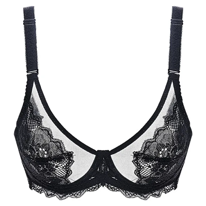 Xianqifen%20Minimizer%20Bras%20for%20Women%20Ultra%20Thin%20Black%20Lace%20Bralette%20Transparent%20Underwire%20Top%20BH%20Push%20Up%20Brassiere%20Girl%20ABCDE%20-%20Image%207