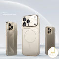 Luxury Matte Frosted Glass Magnetic Protective Cover Compatible For iPhone 17 Pro Max Air 16 17 14 15 13 Pro Max 16 15 Pro Luxury Shockproof Gold Orange Black Phone Case. 