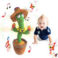 Dancing Cactus Talking Cactus Baby Toys Sing 120pcs Music Songs Recording USB Charger Repeats What You say Presents for Kids.